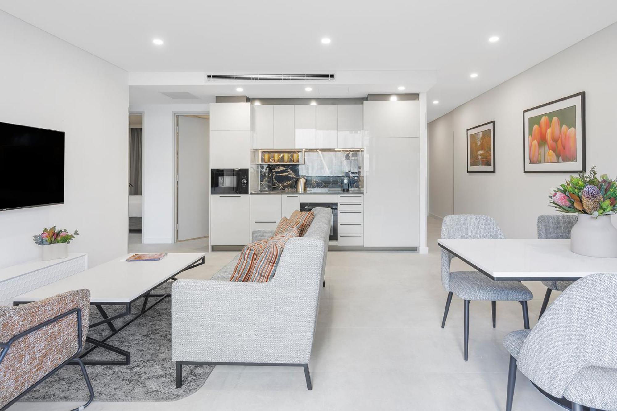 Meriton Suites キャンベラ エクステリア 写真 A typical apartment interior