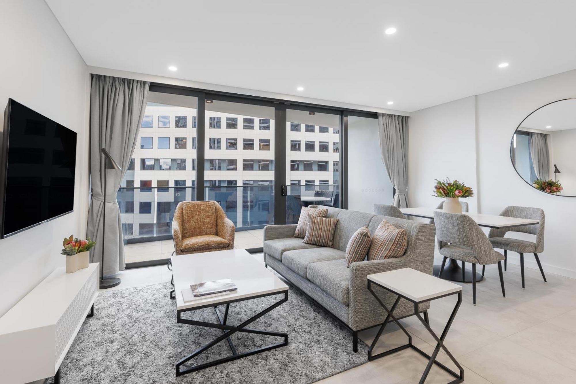 Meriton Suites キャンベラ エクステリア 写真 Living room