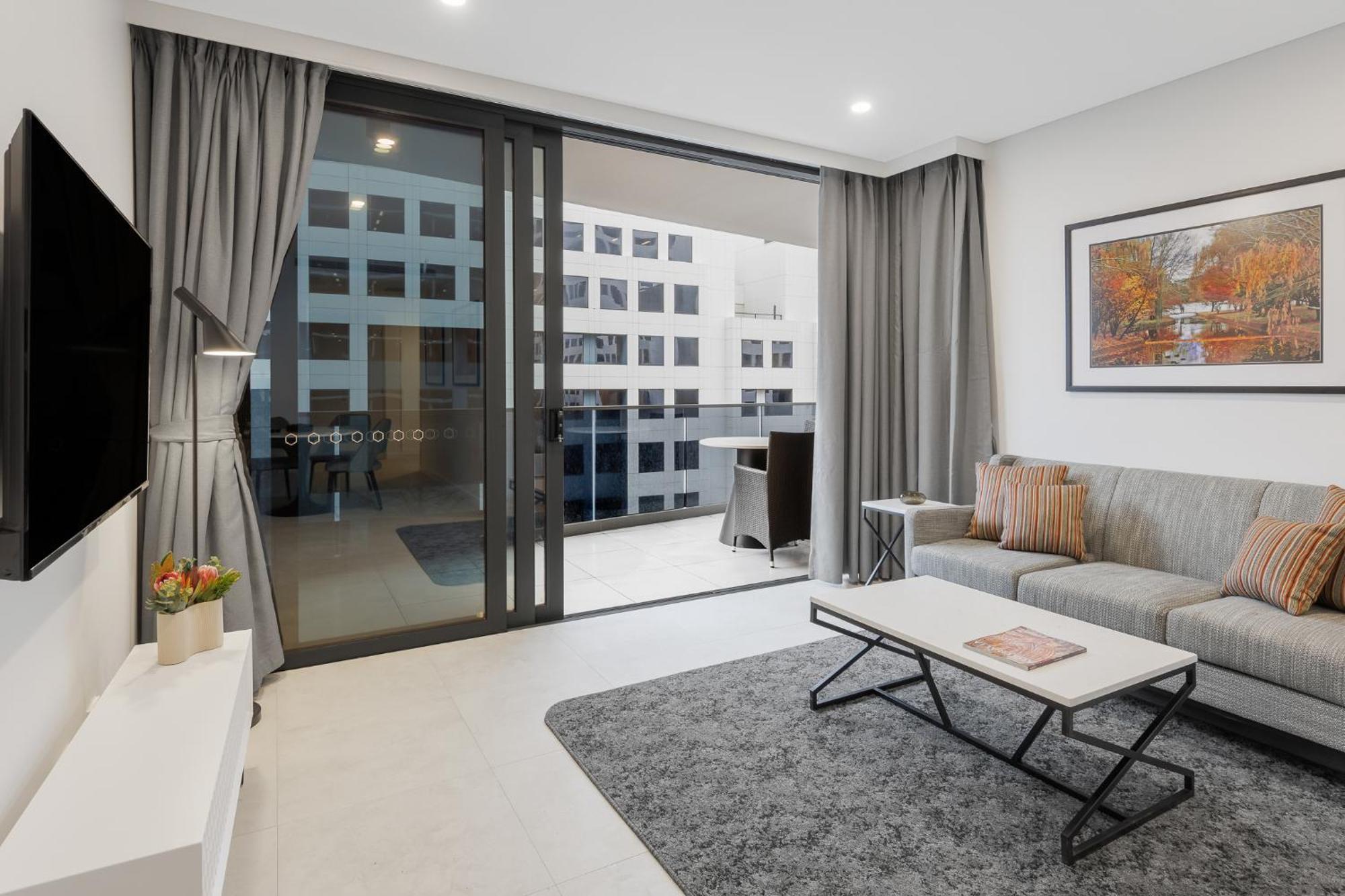 Meriton Suites キャンベラ エクステリア 写真 Living room